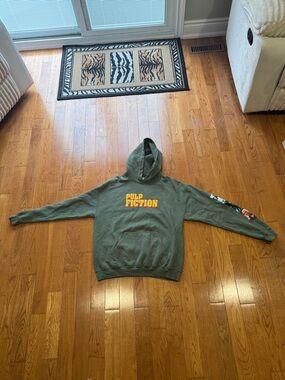 Pulp Fiction Olive Green Graphic Hoodie